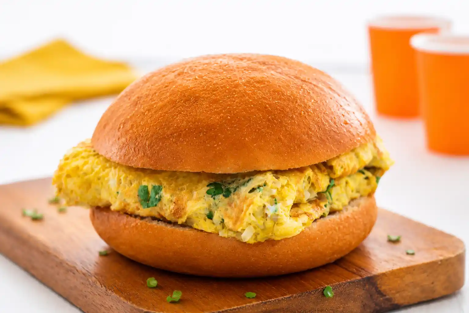 Chaska Bun Double Omelette and Cheese